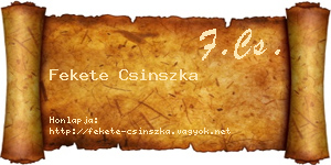 Fekete Csinszka névjegykártya