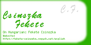 csinszka fekete business card